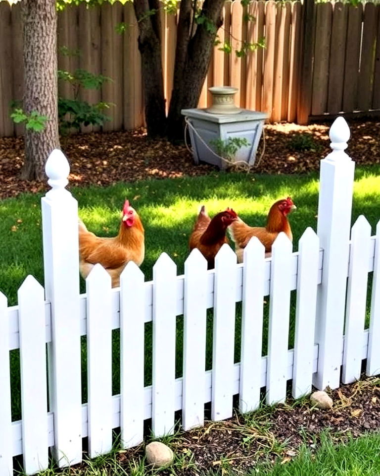 charming decorative picket fence - 25 Chicken Fence Ideas