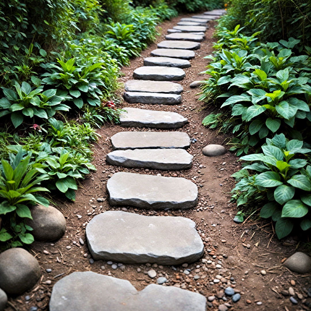 charming stepping stones pathway - 40 Backyard Walkway Ideas
