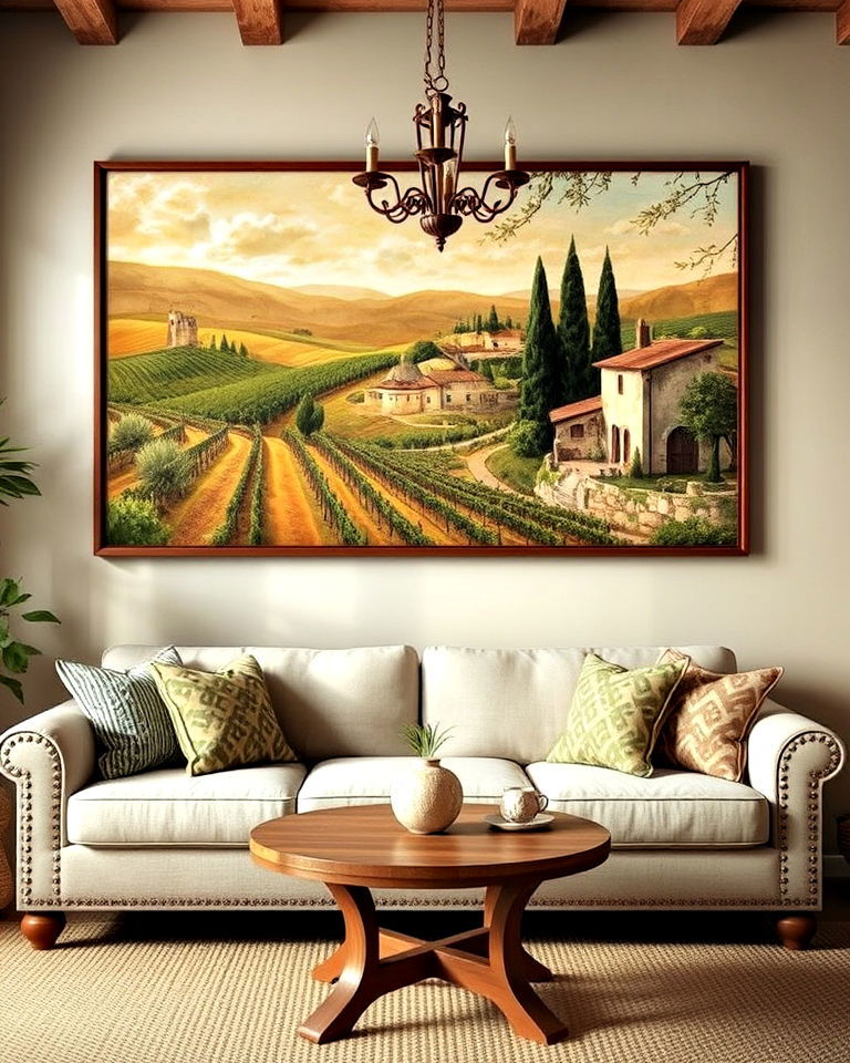 charming tuscan inspired artwork - 20 Rustic Italian Decor Ideas