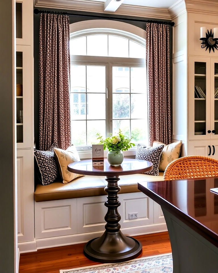 charming window seat with storage - 25 Dining Room Window Ideas