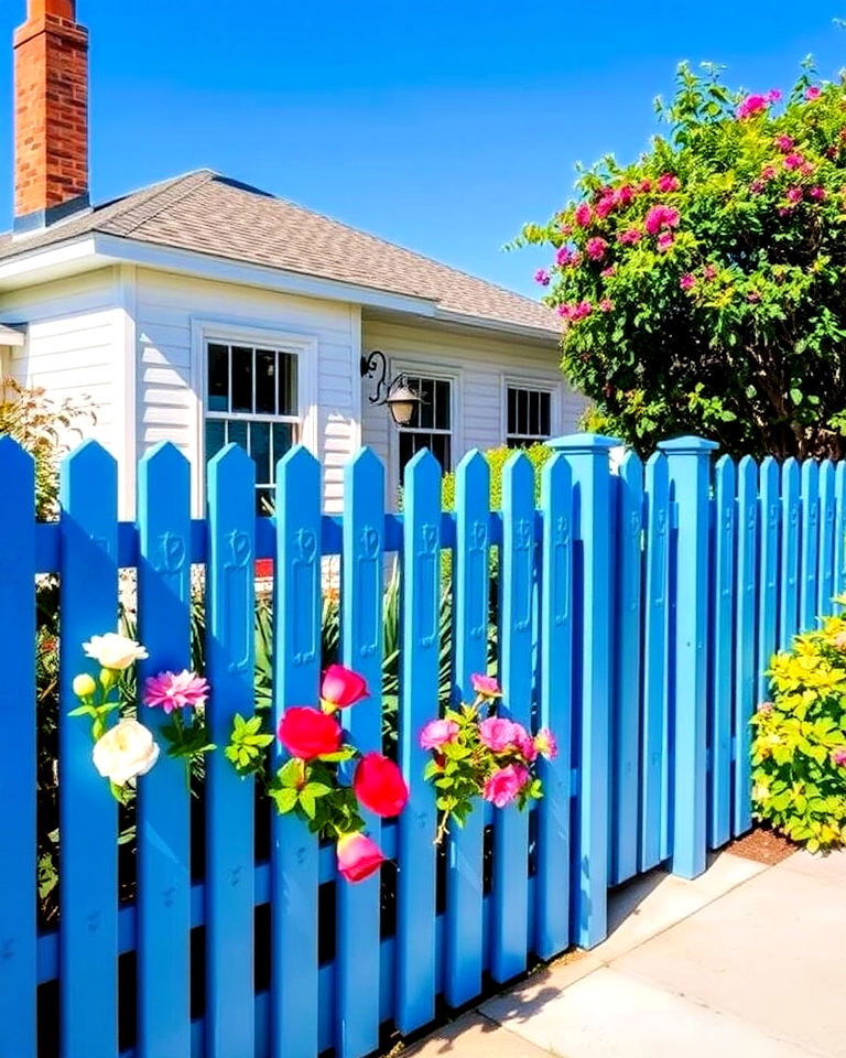cheerful aesthetic crisp blue vinyl fence - 25 Vinyl Fence Colors