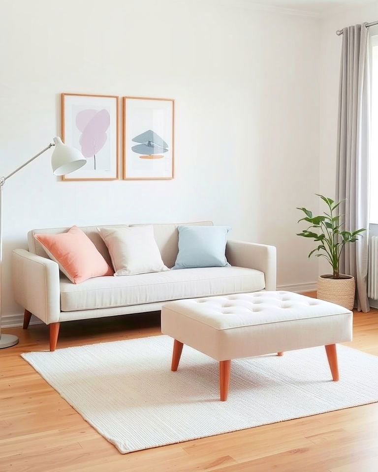 cheerful minimalist furniture with pastel accents - 25 Danish Pastel Room Ideas