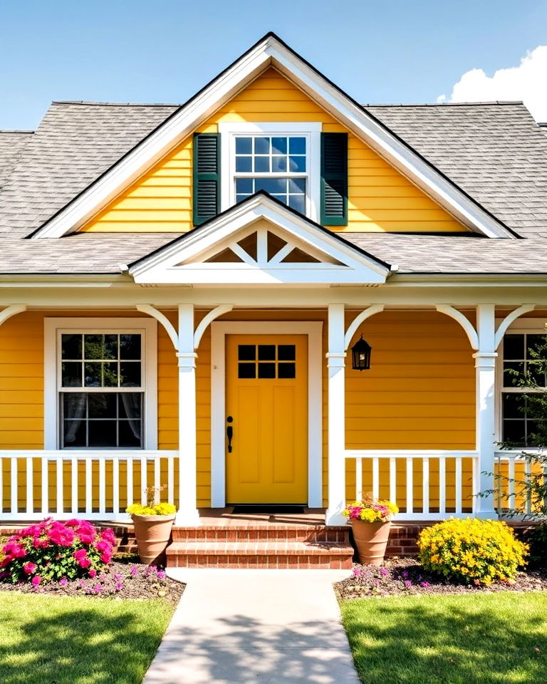 cheerful warm yellow siding - 25 House Siding Colors