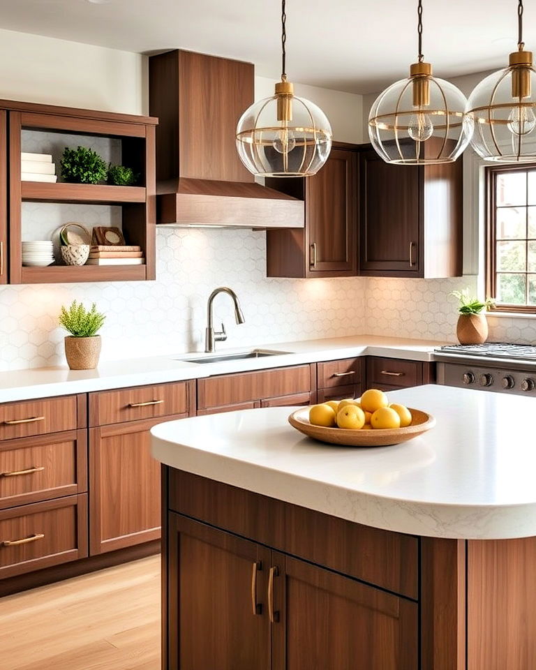 child friendly curved microcement edges - 20 Microcement Kitchen Ideas