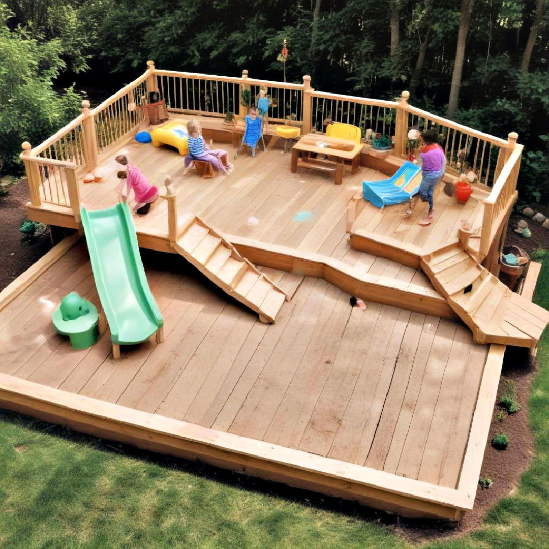 child friendly playful floating deck - 20 Floating Deck Ideas
