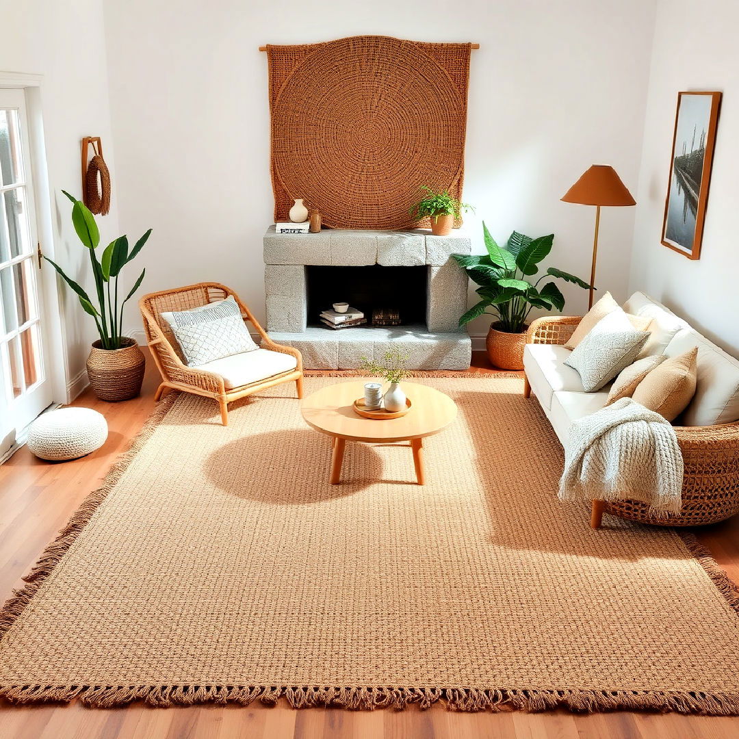 chill aesthetic room with woven rug - 25 Chill Aesthetic Room Ideas