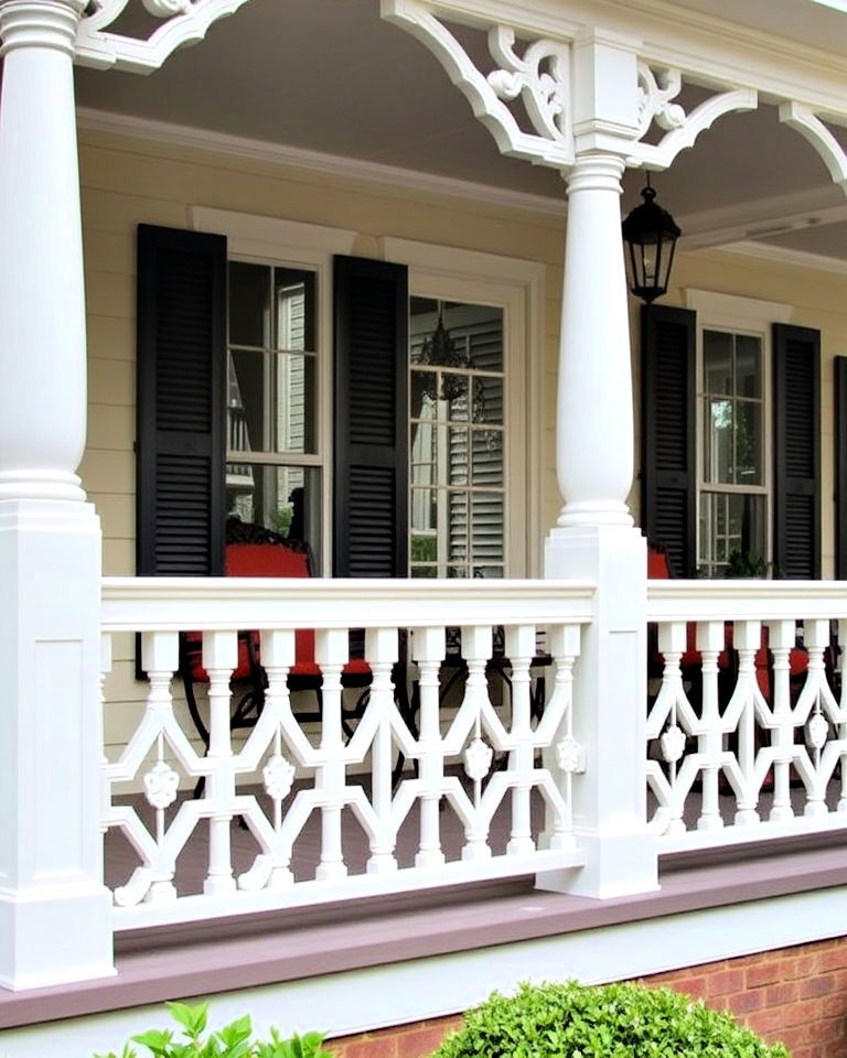 chippendale railings for colonial front porch - 30 Colonial Front Porch Ideas