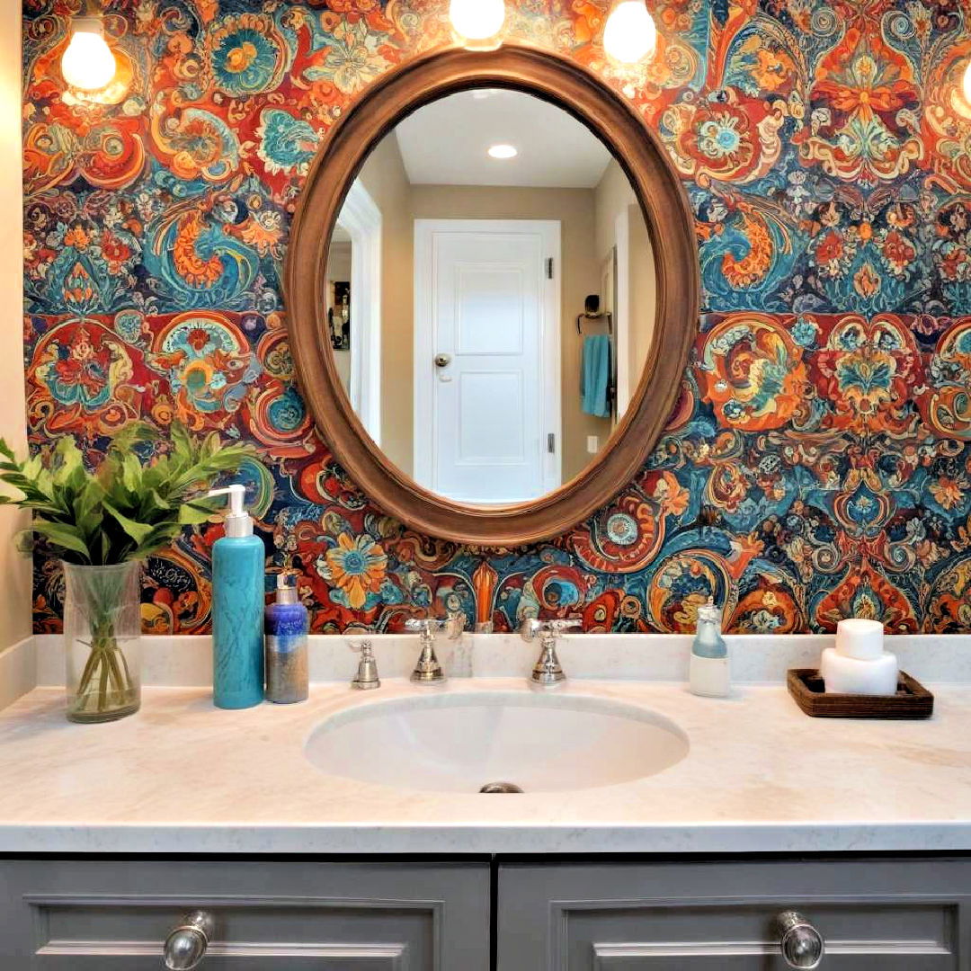 choose a decorative backsplash - 40 Bathroom Decor Ideas