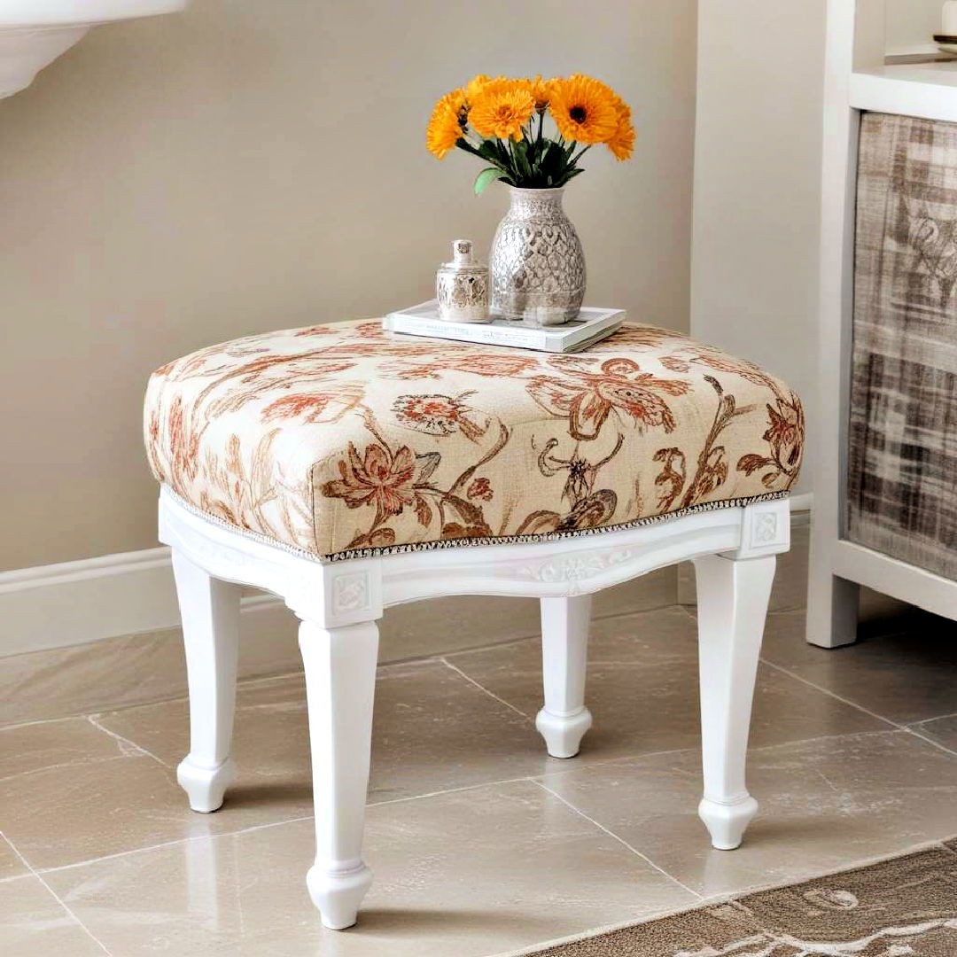 choose artistic vanity stool - 40 Bathroom Decor Ideas