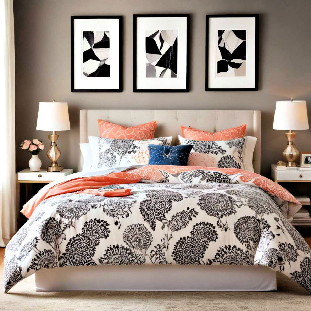 choose bold bedding idea - 40 Teen Room Ideas