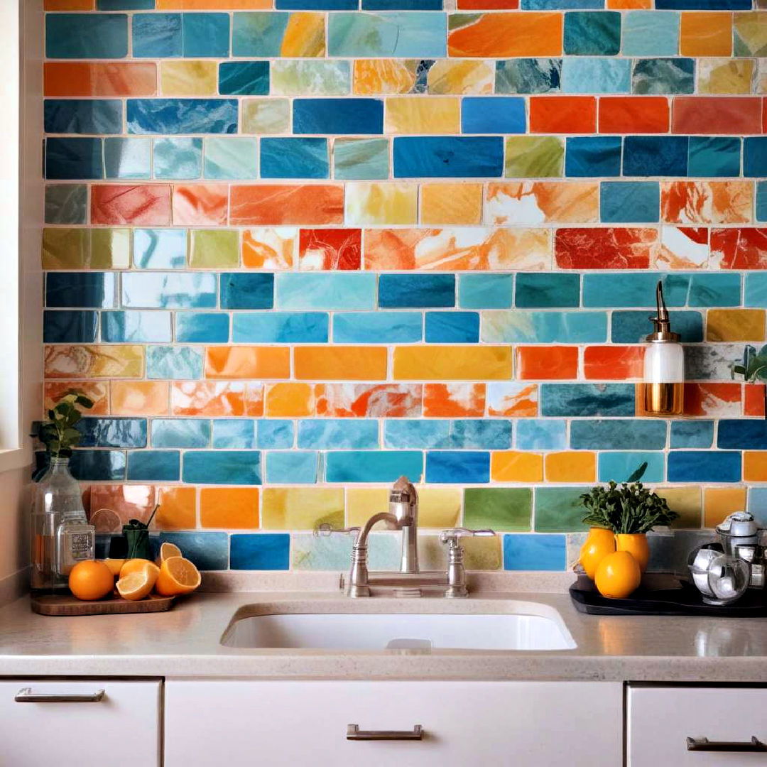 choose bright backsplash tiles - 40 Kitchen Decor Ideas