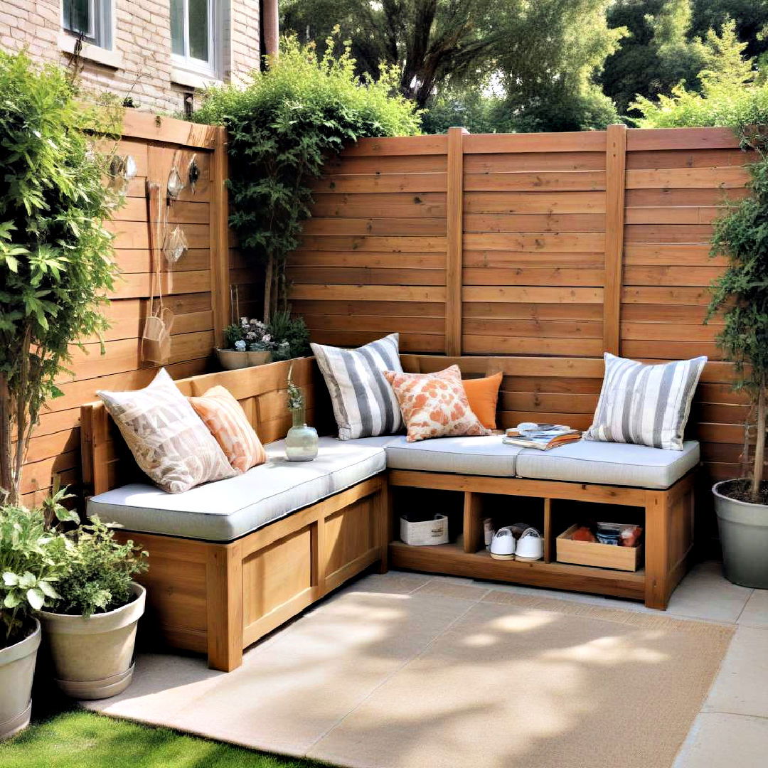 choose multipurpose furniture - 40 Small Backyard Ideas
