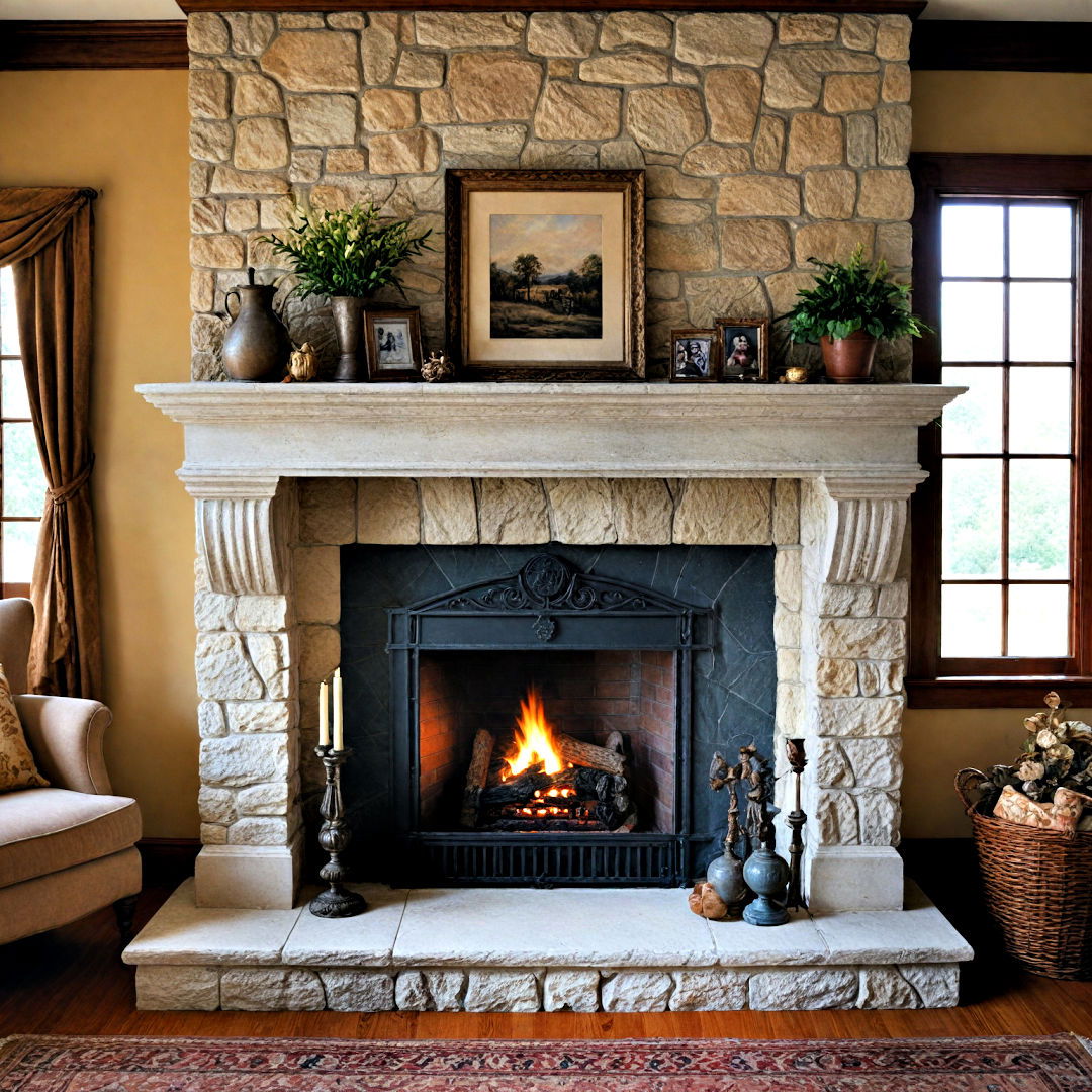 choose stone mantel - 40 Mantel Decor Ideas