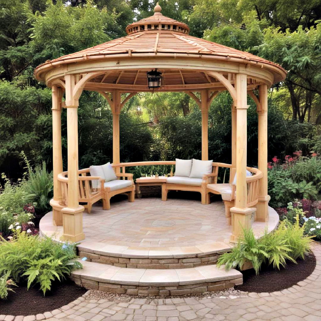 circular gazebo for relaxing - 40 Gazebo Design Ideas