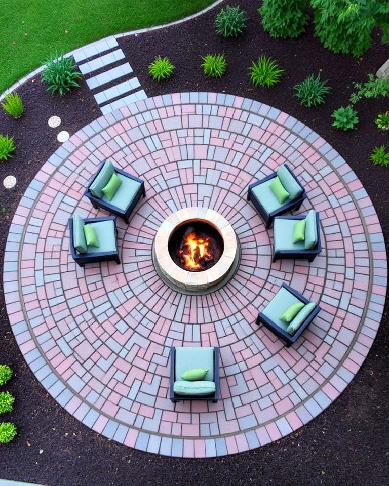 circular layouts for paver patio - 40 Paver Patio Ideas