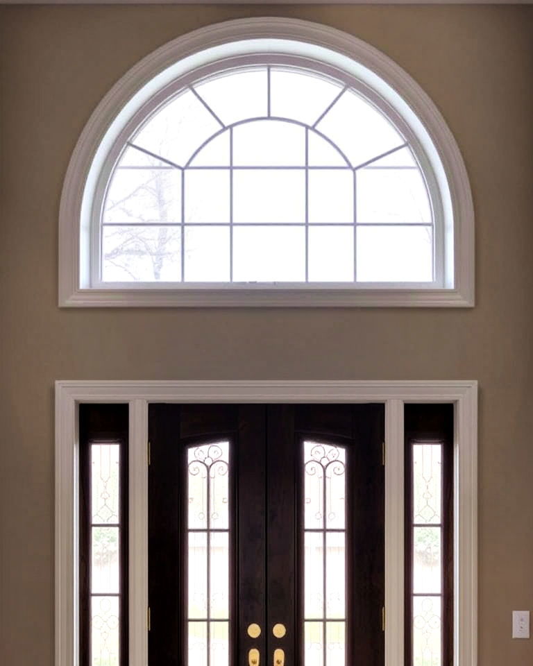 classic above door arch window - 30 Arch Window Design Ideas