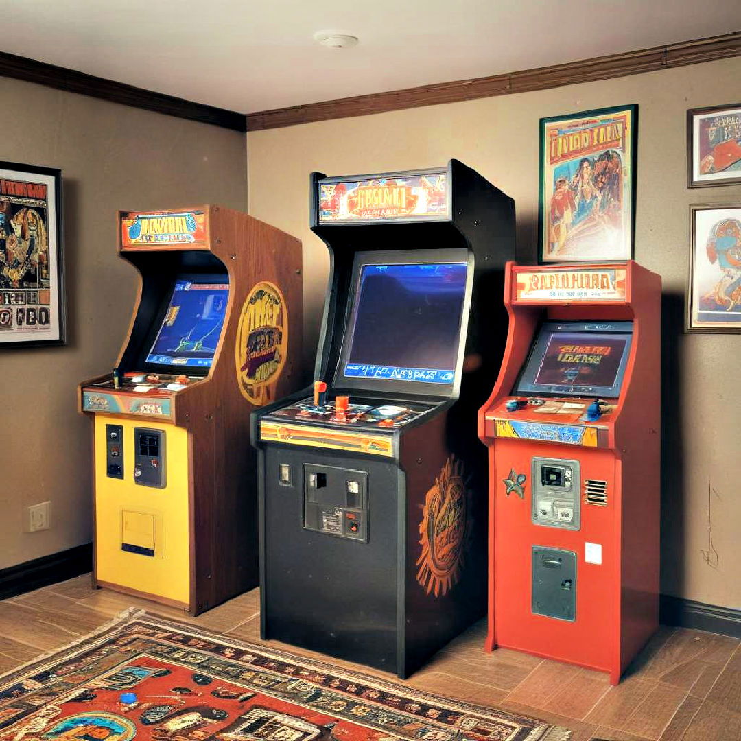 classic arcade corner for basement game room - 25 Basement Game Room Ideas