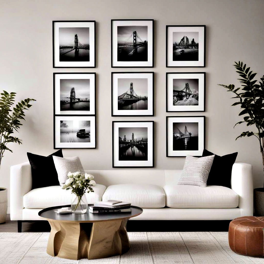 classic black and white photography - 40 Neutral Living Room Ideas