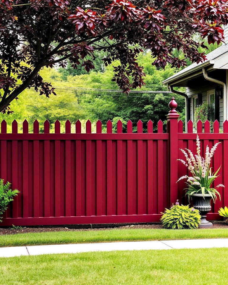 classic burgundy vinyl fence - 25 Vinyl Fence Colors