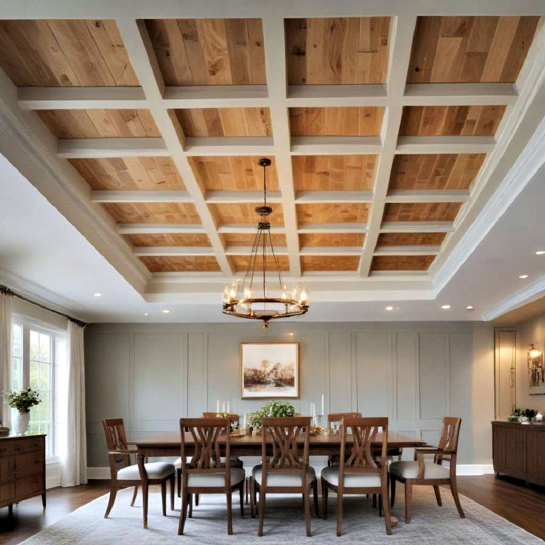classic coffered wood ceiling - 25 Wood Ceiling Ideas