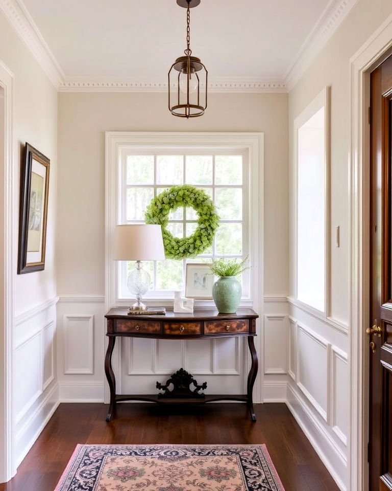 classic decorative wall paneling - 50 Foyer Decor Ideas