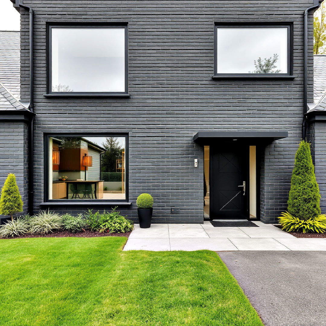 classic elegance with black brick exterior - 40 Black Brick House Exteriors