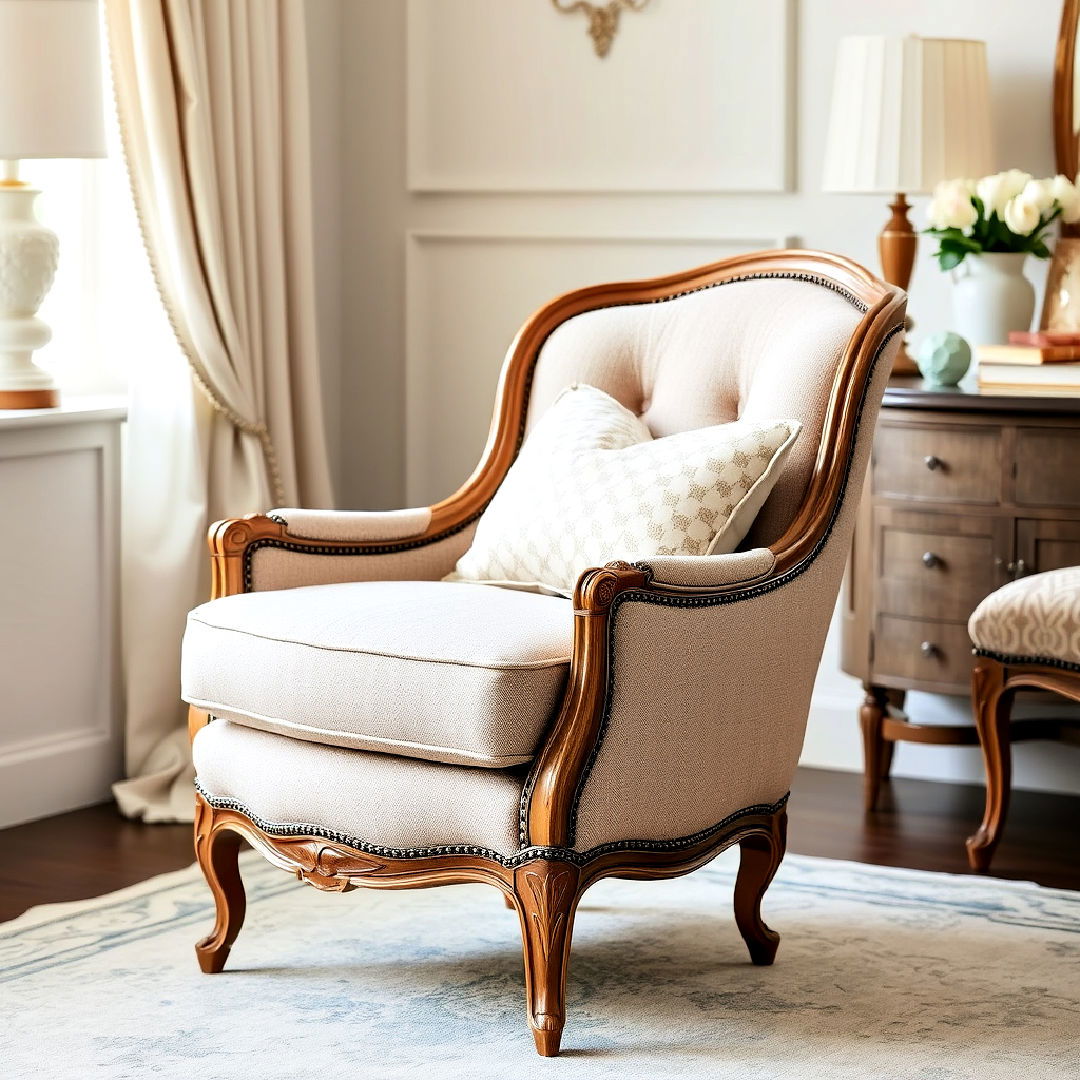 classic french bergere chair - 25 French Bedroom Decor Ideas