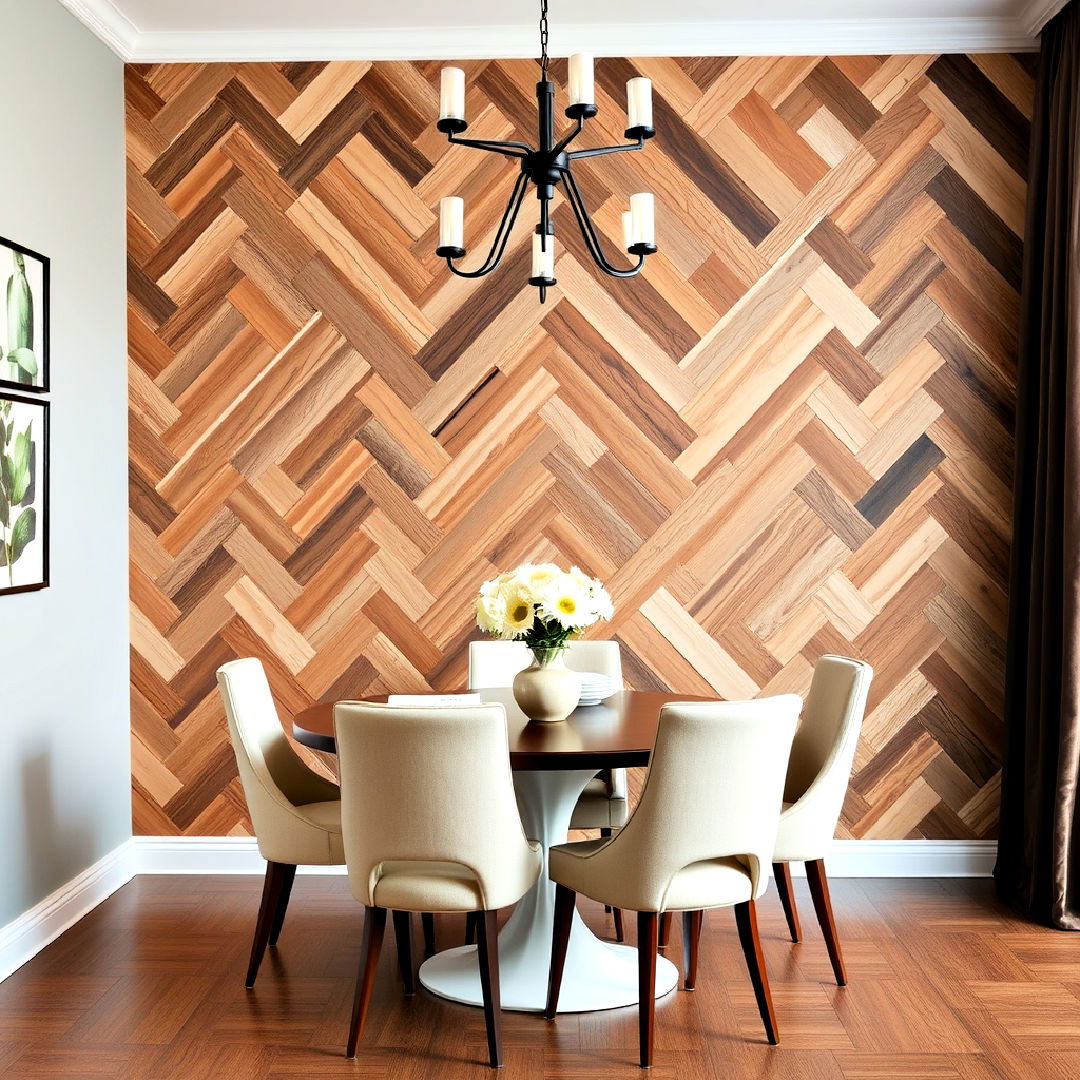 classic herringbone geometric pattern - 25 Geometric Accent Wall Ideas