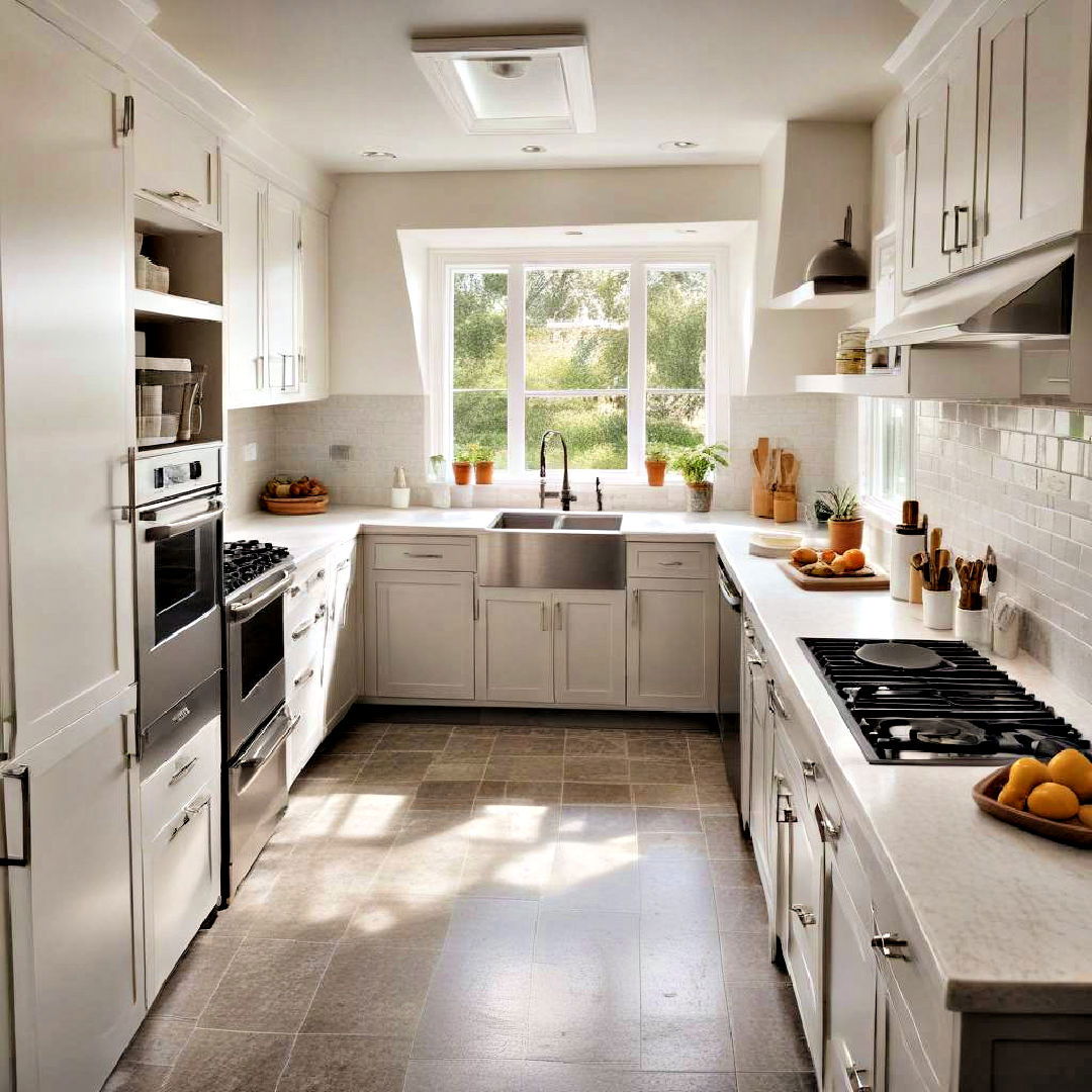 classic kitchen triangle - 40 Galley Kitchen Ideas