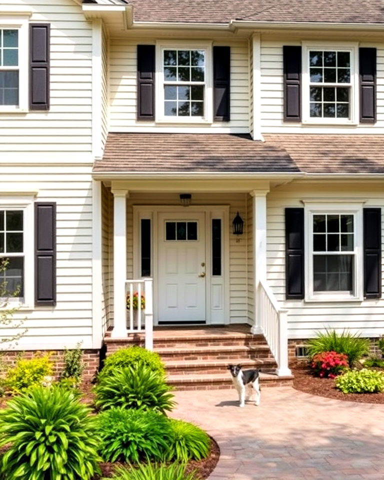 classic look cream siding - 25 House Siding Colors