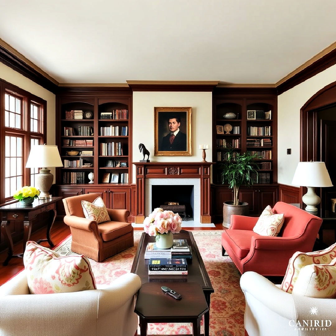 classic mahogany and cream color palettes - 40 Warm Color Palettes for Every Room in the House