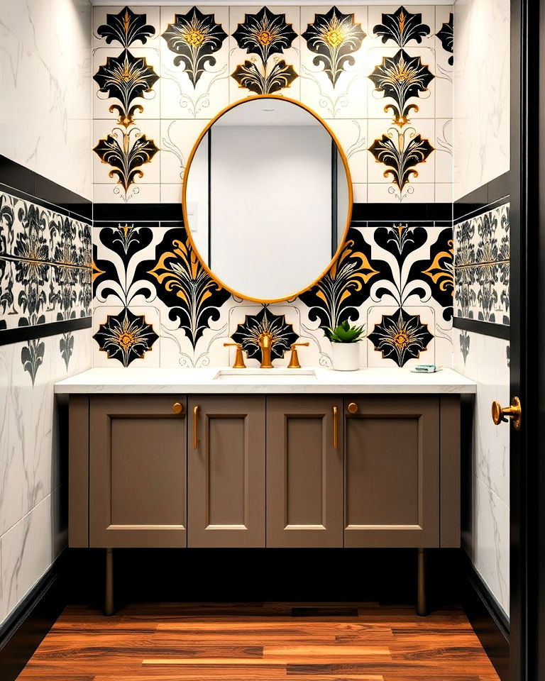 classic stylized ceramic tiles - 30 Art Deco Interior Design Ideas