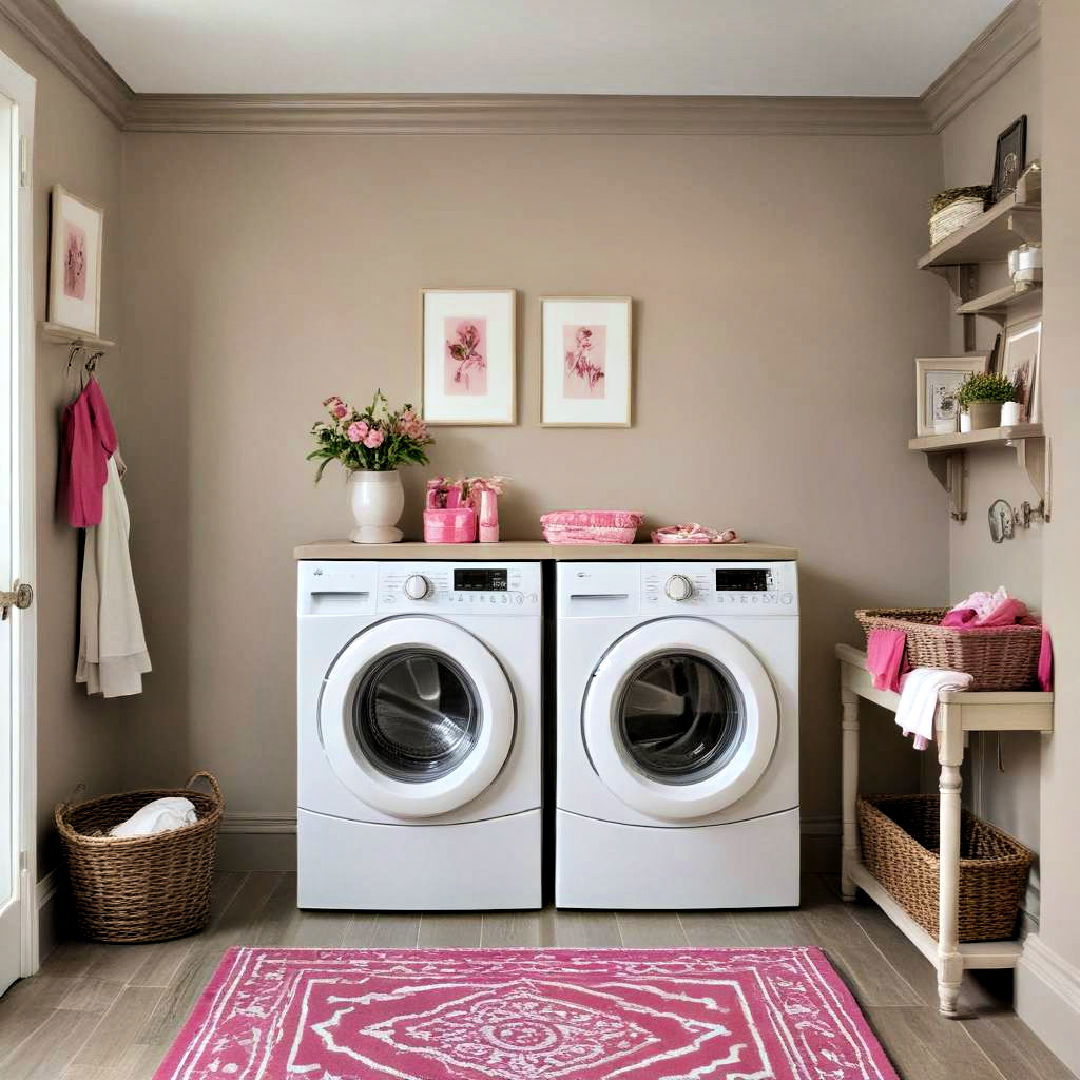 classic taupe paint for laundry room - 25 Laundry Room Paint Ideas