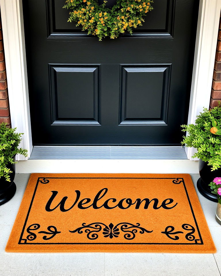 classic welcome message mat - 15 Front Door Mat Ideas