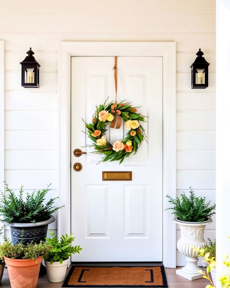 classic white cottage front door - 25 Cottage Front Door Ideas