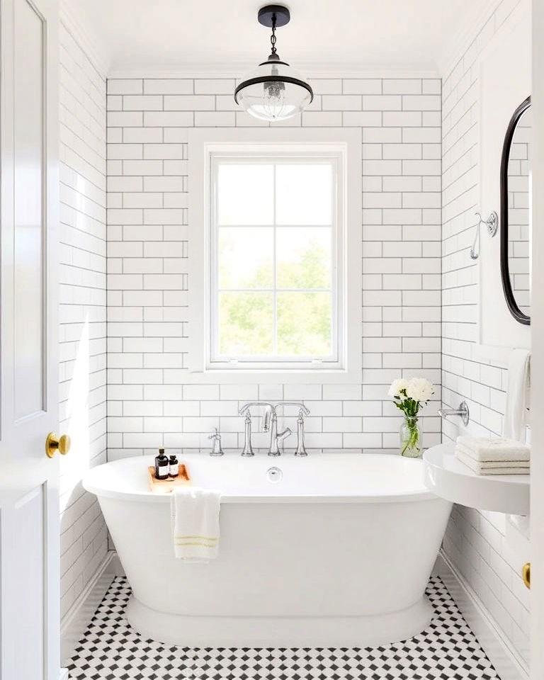 classic white subway tiles for bathtub - 40 Bathtub Tile Ideas
