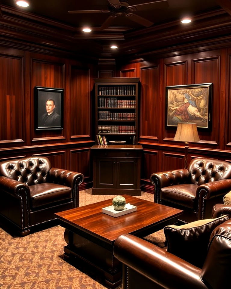 classic wood paneling for cigar room - 20 Cigar Room Ideas
