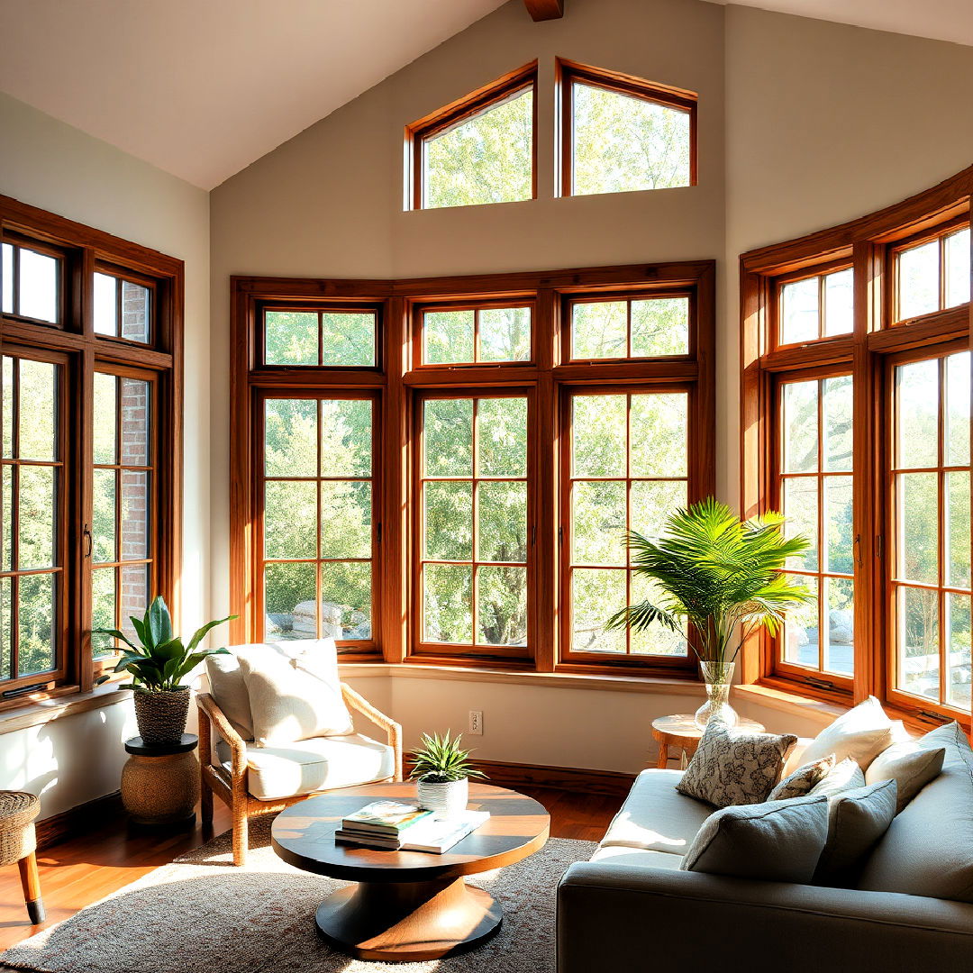 classic wooden window frames - 25 Wooden Interior Design Ideas