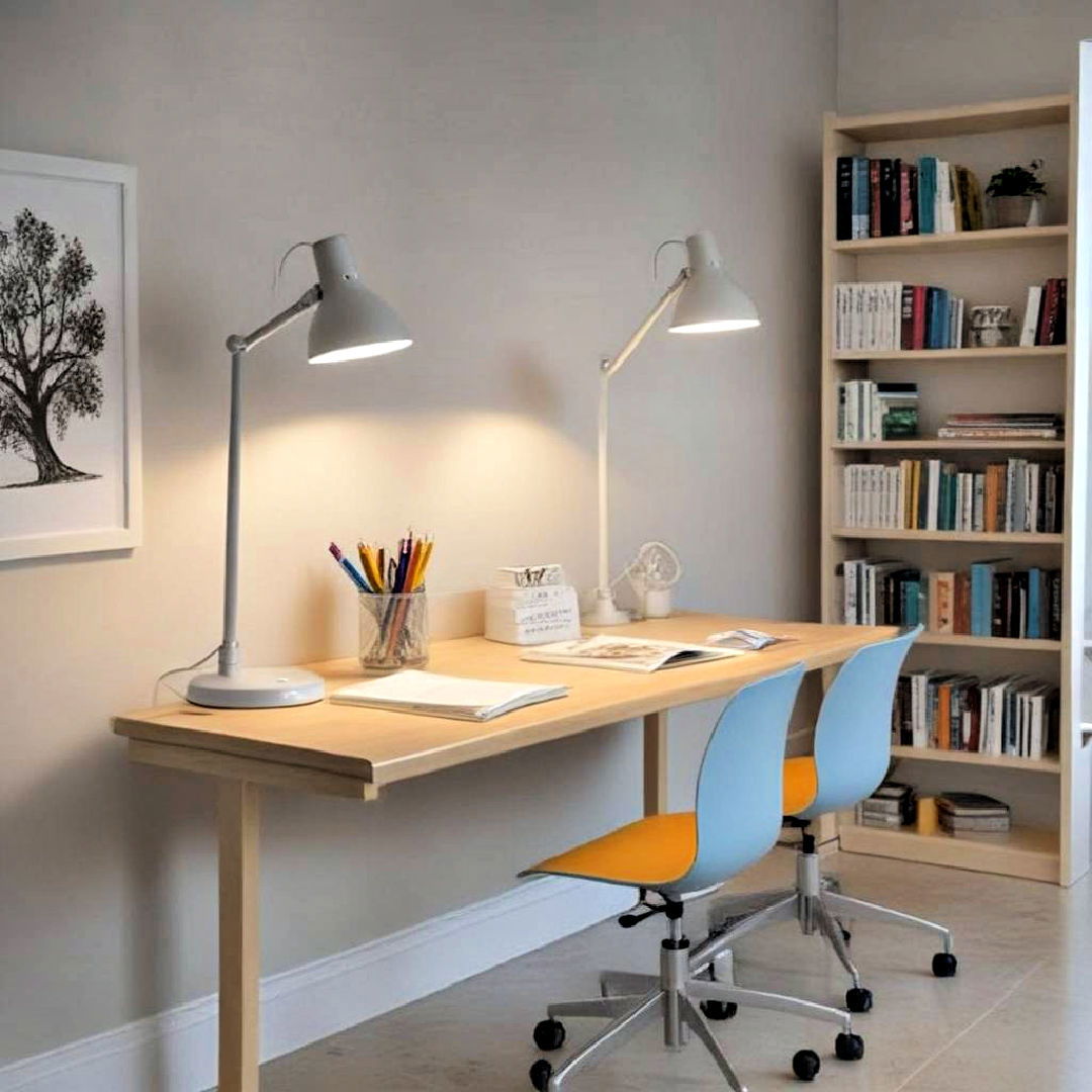 classroom with adjustable desk lamps - 15 Classroom Lighting Ideas