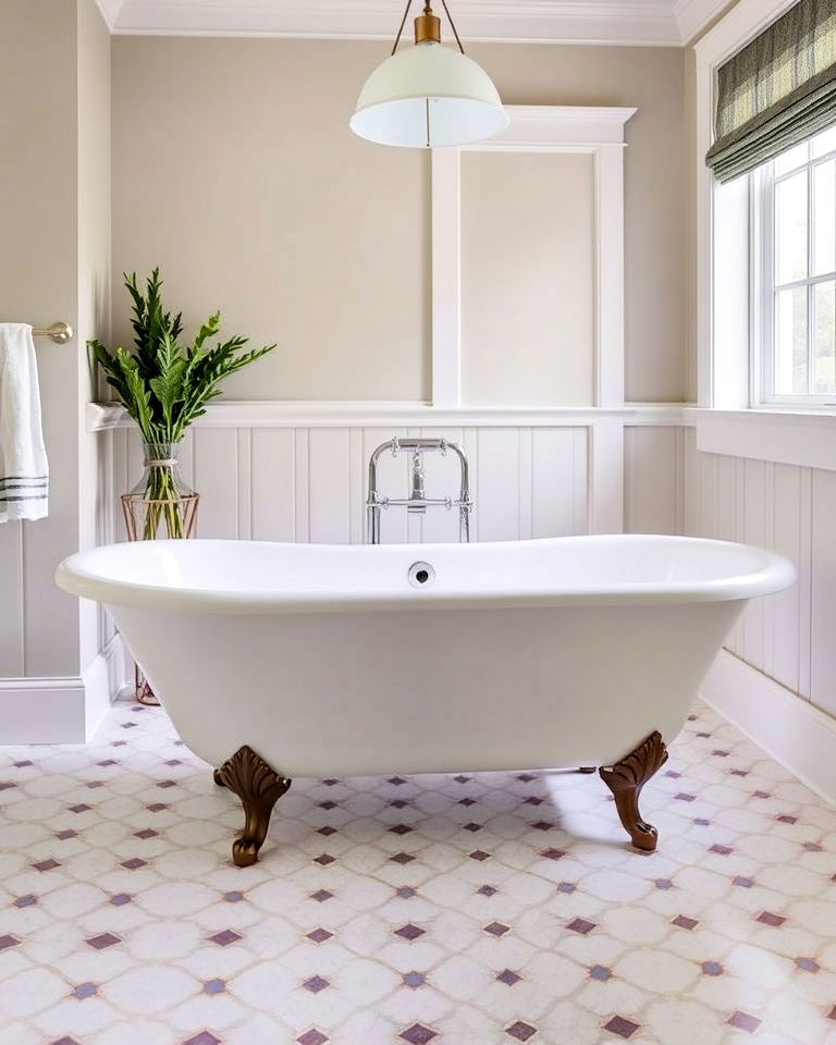 clawfoot tub for craftsman bathroom - 30 Craftsman Bathroom Ideas