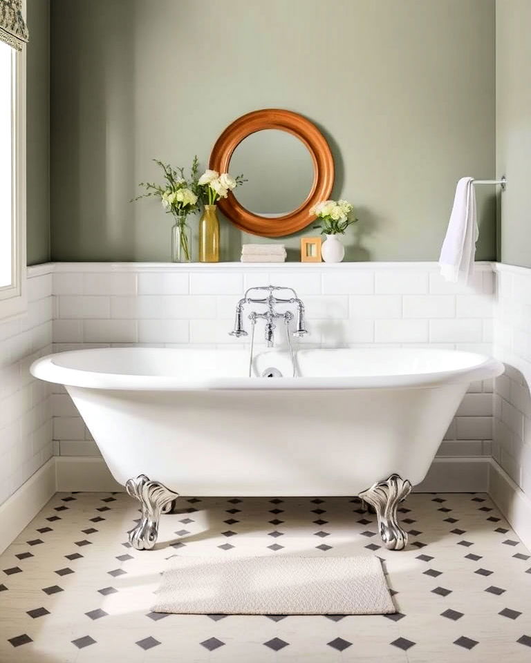 clawfoot tub to add vintage charm - 40 Primary Bathroom Ideas