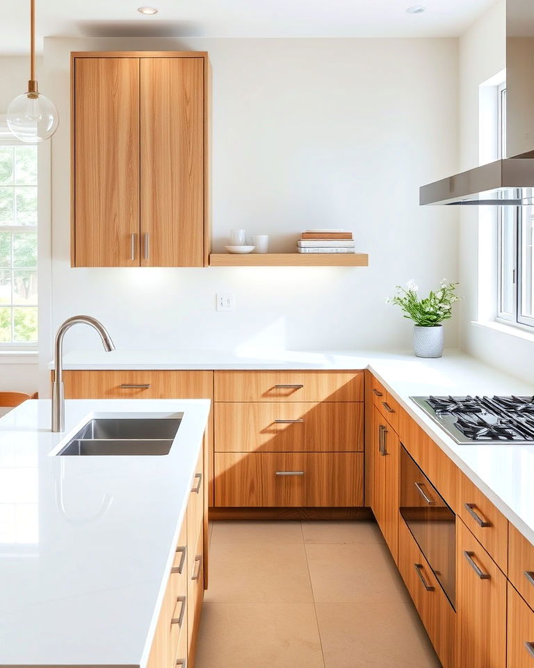clean look pure white quartz countertops - 20 Quartz Kitchen Countertops