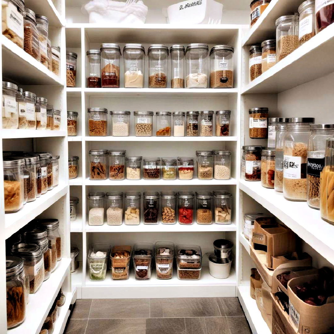 clear containers for pantry items - 30 Small Galley Kitchen Ideas on a Budget