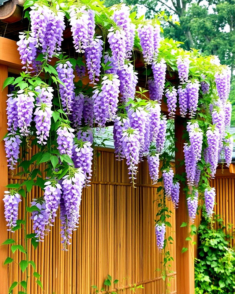 climbing plants to add vertical charm - 40 Japanese Garden Ideas