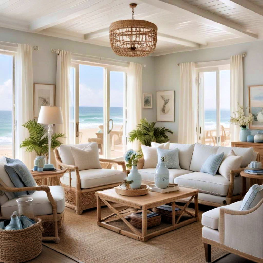 coastal chic living room - 20 Eclectic Living Room Ideas