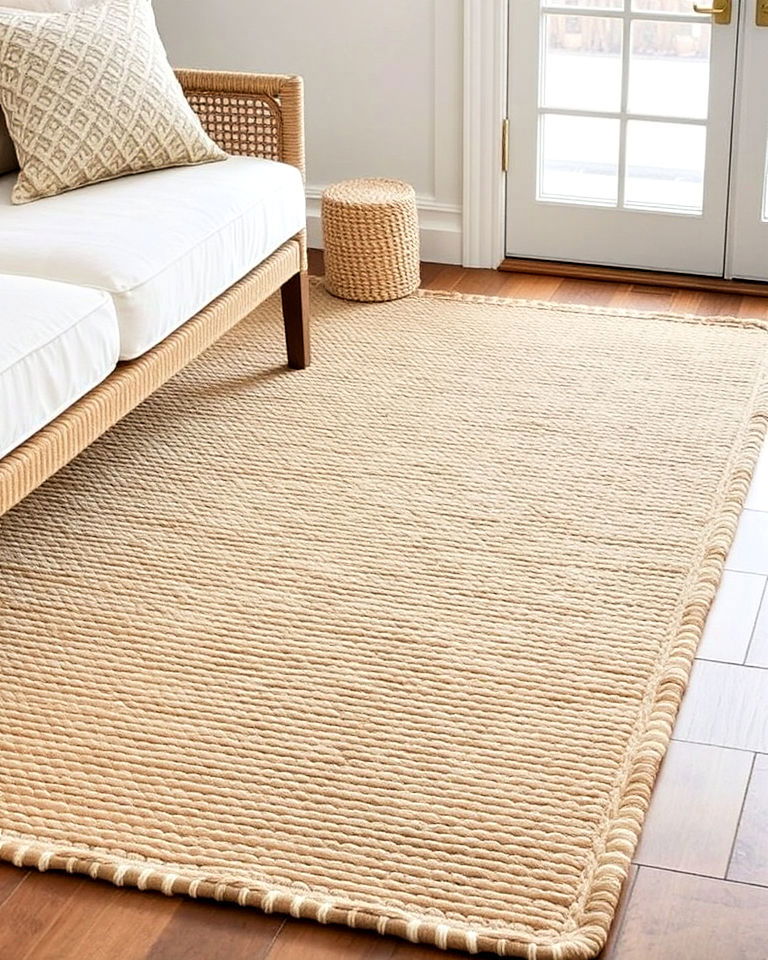 coastal inspired textured rug - 25 Florida Home Decor Ideas