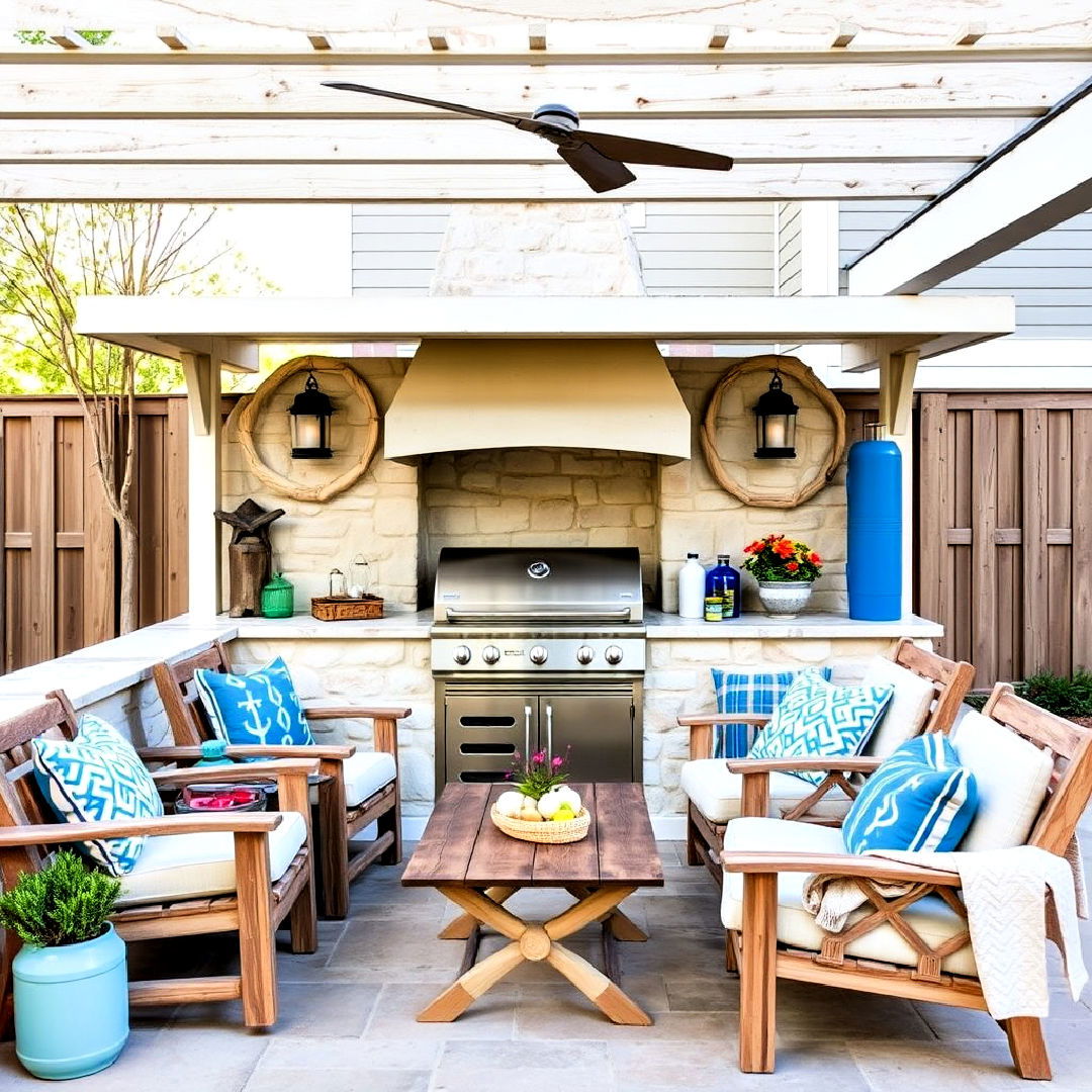 coastal themed bbq area - 40 Bbq Area Ideas