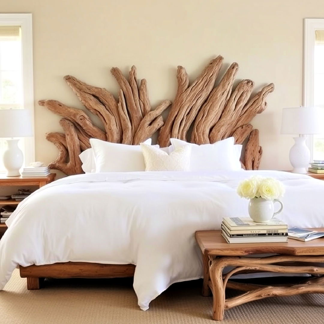 coastal vibes driftwood furniture - 40 Ocean-themed Bedroom Ideas