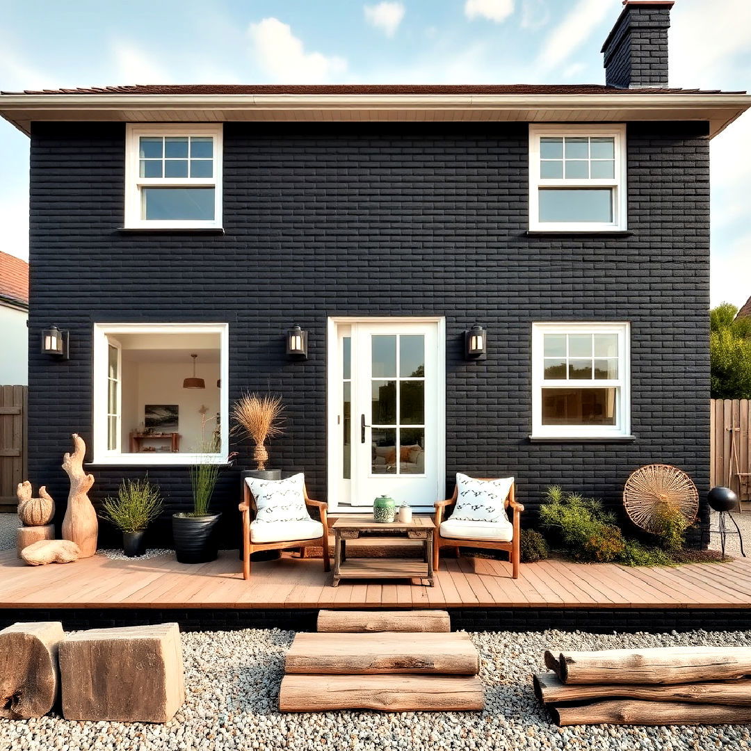 coastal vibes with black brick exterior - 40 Black Brick House Exteriors