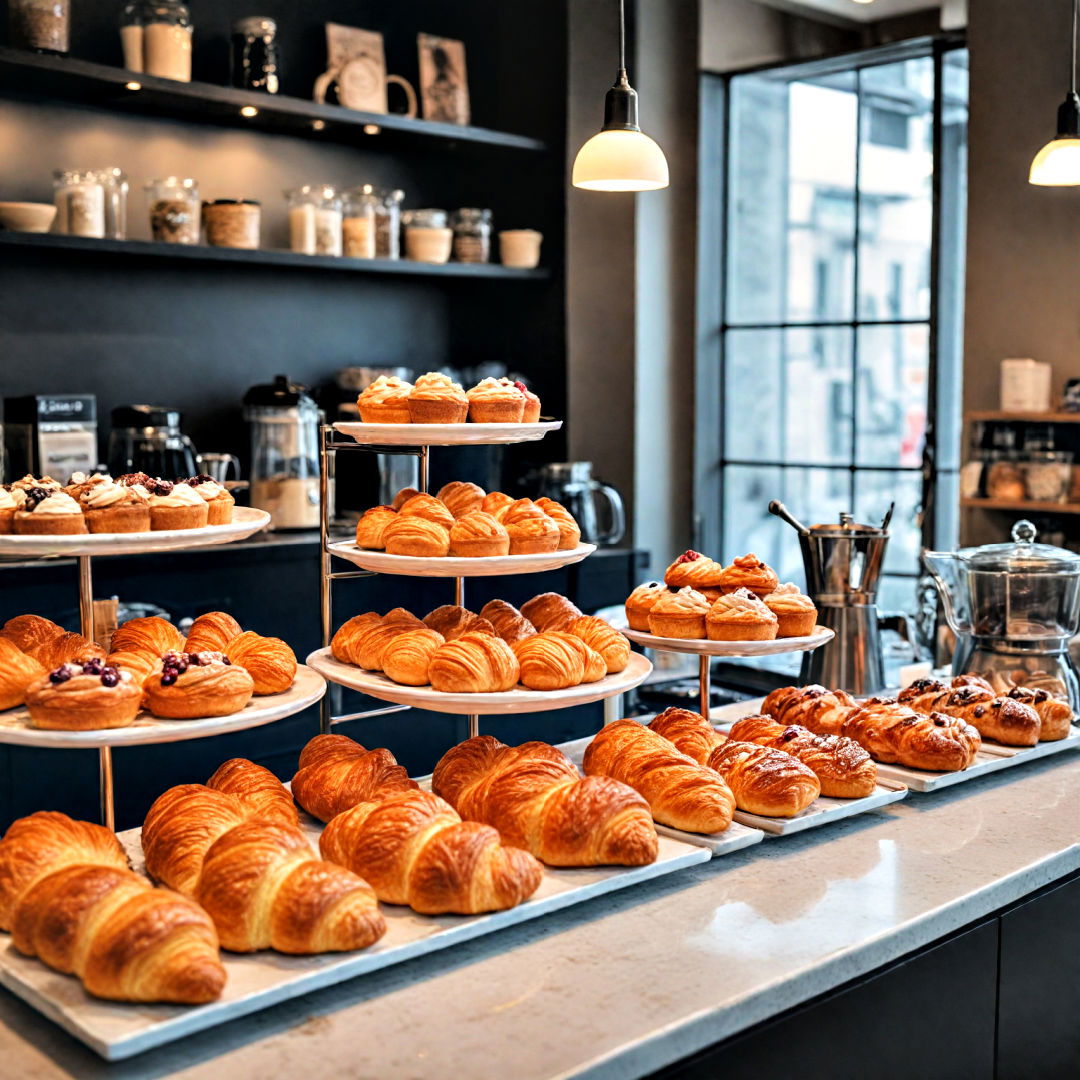 coffee and freshly baked goods - 40 Coffee Bar Ideas